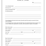 Blank Bill of Sale Form