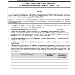 Colorado Collection of Personal Property by Affidavit (Form JDF 999)