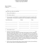 Indiana Small Estate Affidavit Form