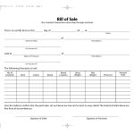 Livestock Bill of Sale Form