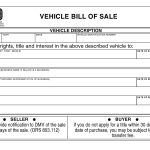 Oregon Vehicle Bill of Sale